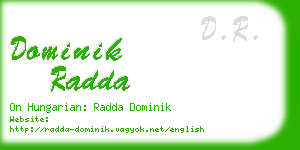 dominik radda business card